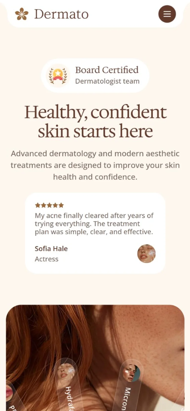 Dermato Clinic mobile website