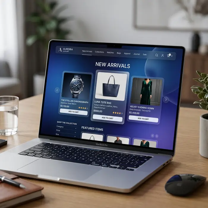E-commerce and retail website example