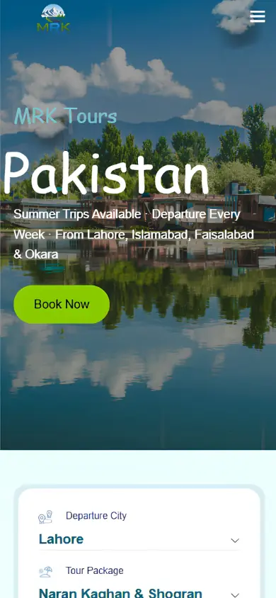 MRK Tours mobile website