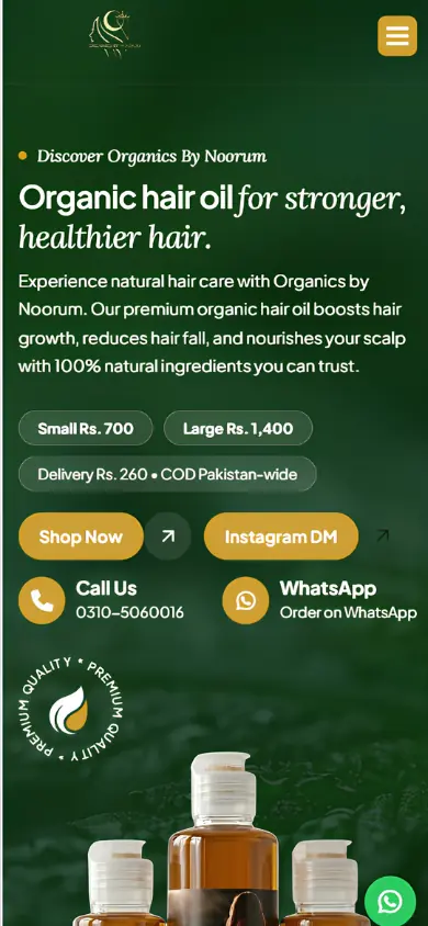 Organics by Noorum mobile website