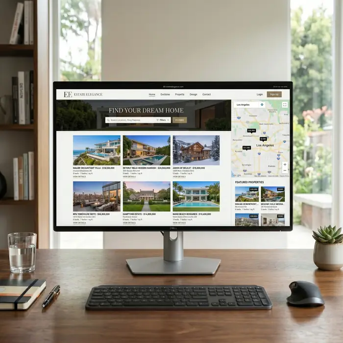 Real estate agency website example